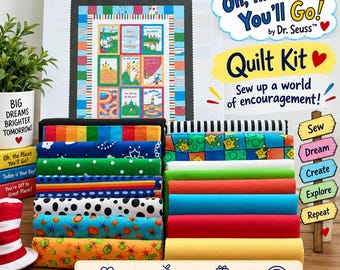 Dr. Seuss Oh, The Places You'll Go Quilt Kit (45" x 57")