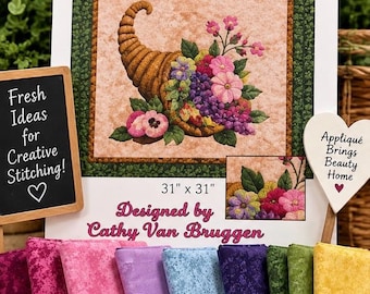 Fruit Medley Appliqué Pattern | Cathy Van Bruggen Wall Hanging Table Topper