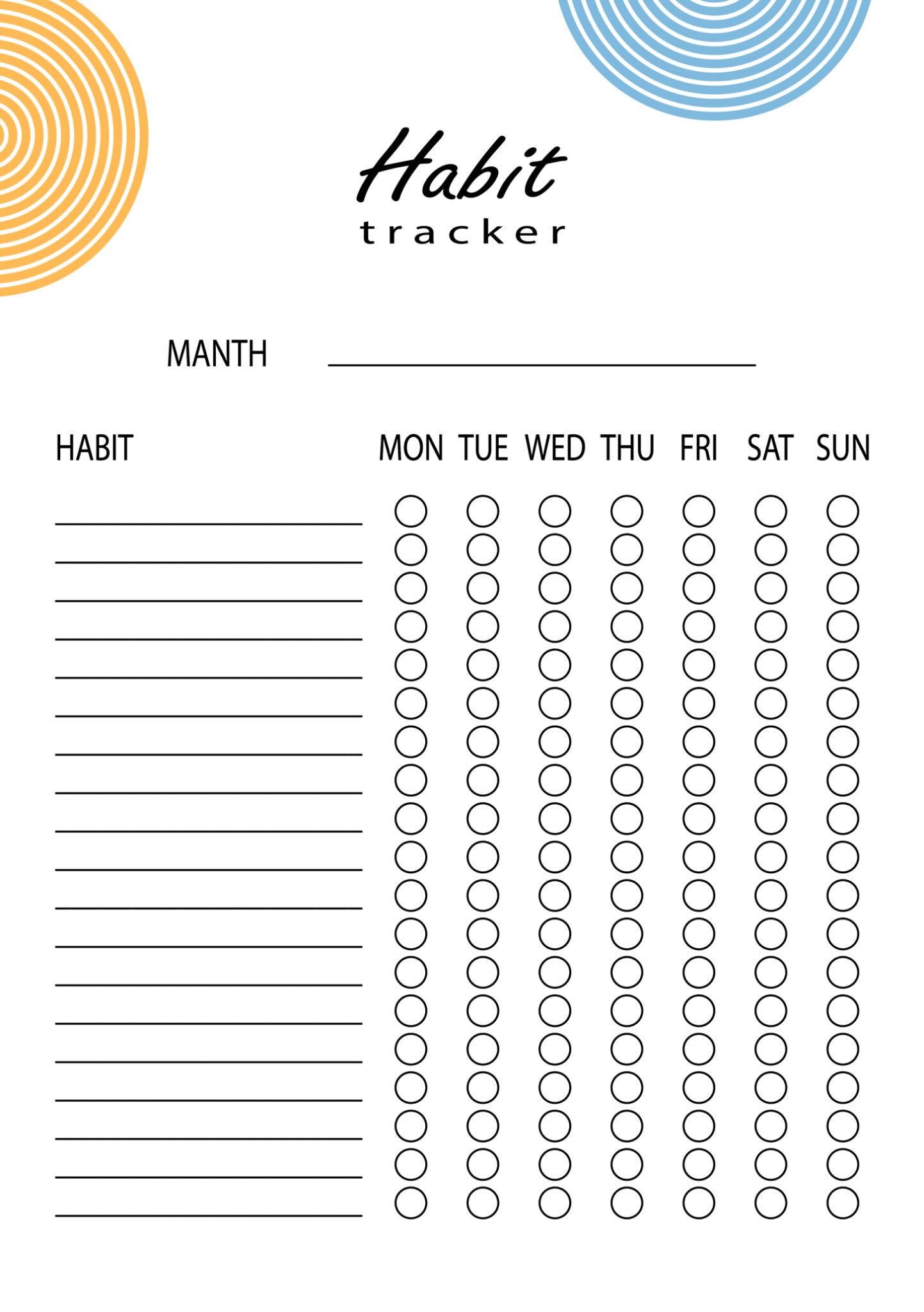 Minimal Habit Tracker Printable PDF | Monthly Habit Tracker | Daily ...