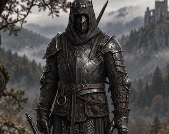 Wraith King Dark Knight Steel Armor | Handmade Medieval LARP Cosplay Suit