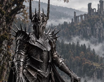 Dark Overlord Spiked Crown Armor Set, Gothic Medieval Plate, Evil King Cosplay (Custom Sizing)