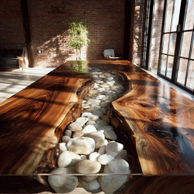 Stone Epoxy Dining Table