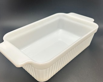 Vintage Anchor Hocking Fire King White 1 Qt Baking Dish