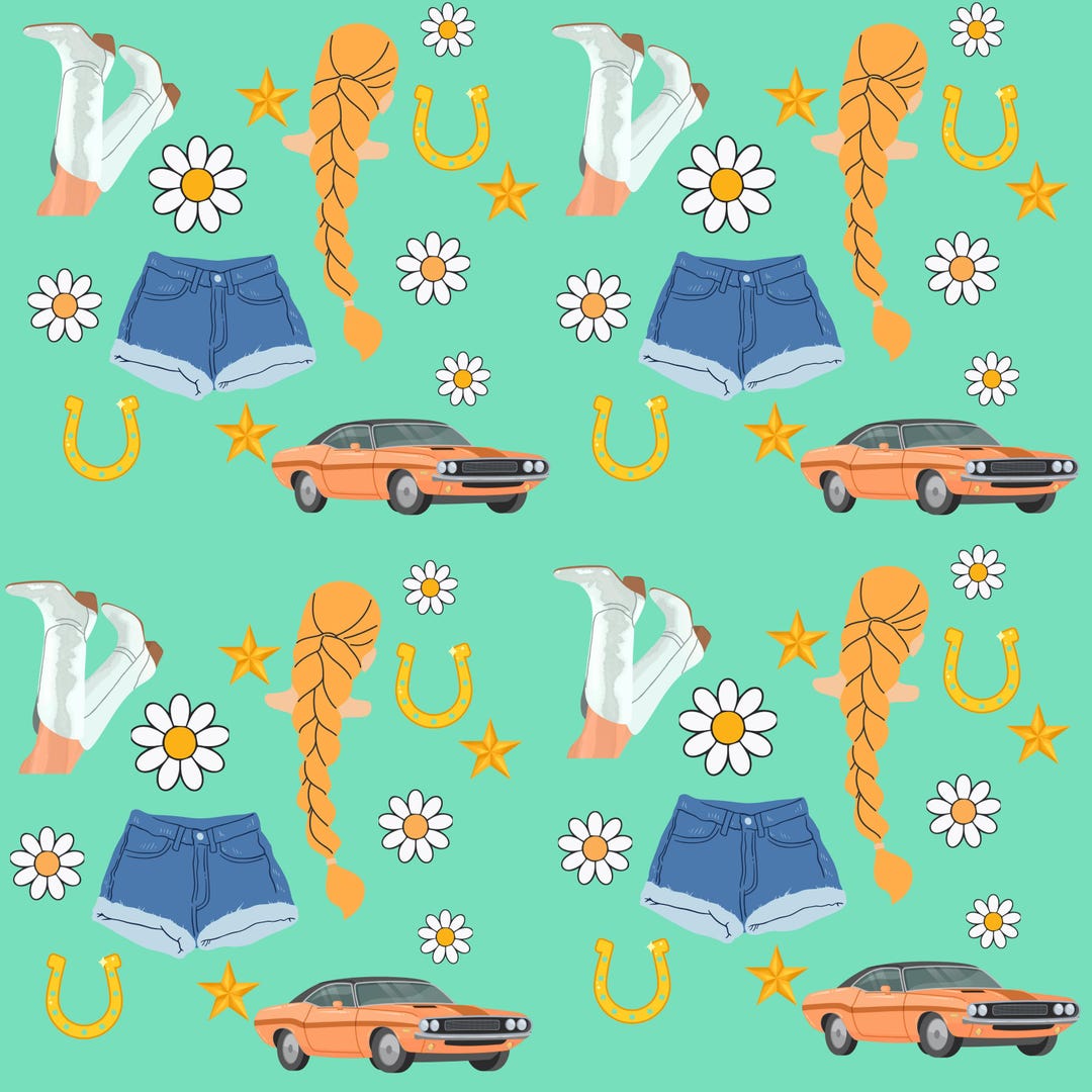 2. Daisy Dukes Pattern Template for Canva Edit - Etsy