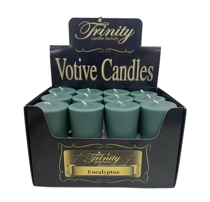 Eucalyptus Votive Candles Essential Oil Eucalyptus Candle Etsy