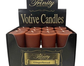 Gingerbread Scented Votive Candles, Holiday Candles (12pack)