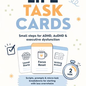 Livshanteringskort för ADHD, AUHD eller stöd vid exekutiv funktion