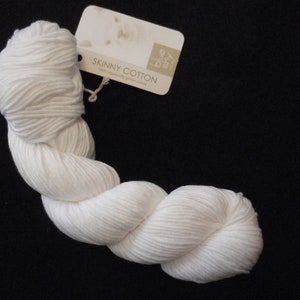 Blue Sky Alpacas Skinny Bomull - Organisk Gardenia