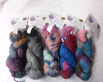 Discontinued Lion Brand Wool-Ease Hand Dyed Yarn- Price is per Hank #4 Medium Wt
