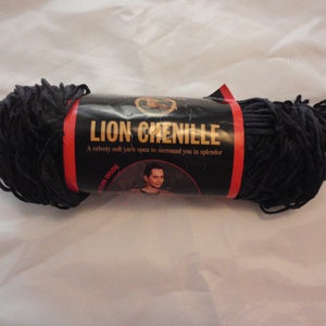 Discontinued Lion Brand Lion Chenille Midnight Blue  yarn