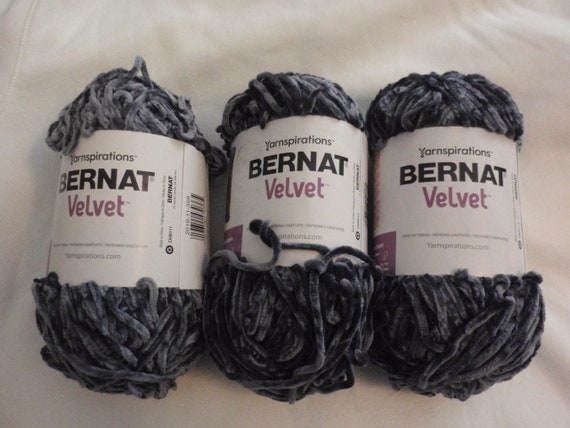 Yarnspirations Bernat Velvet Chenille Yarn Indigo Velvet Etsy