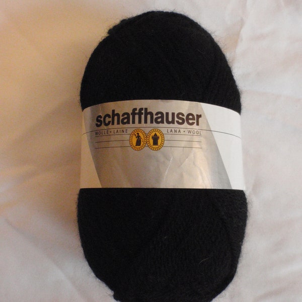 Discontinued Schaffhauser Wolle Fiorella Wool Acrylic Blend Black Yarn
