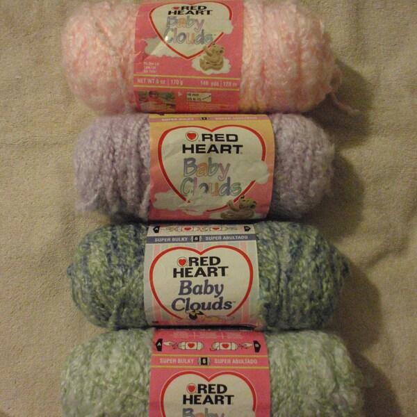 Red Heart Yarn Baby Clouds Etsy