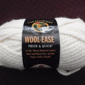 Lion Brand Yarn Wool-Ease Dick & Schnell Acryl-Wollmischung in Fischer