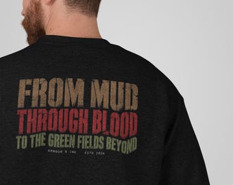From Mud Through Blood Royal Tank Regiment Sweatshirt | Premium RTR Military Pride Heavyweight Crewneck | Veteran Streetwear Sweater