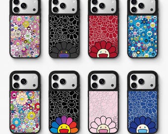 Takashi Murakami Flower Phone Case Support Magsafe for iPhone 18 17 16 15 14 13 Pro Max-CASETiFY Style Smiley Bloom Cover-Pop Art Aesthetic
