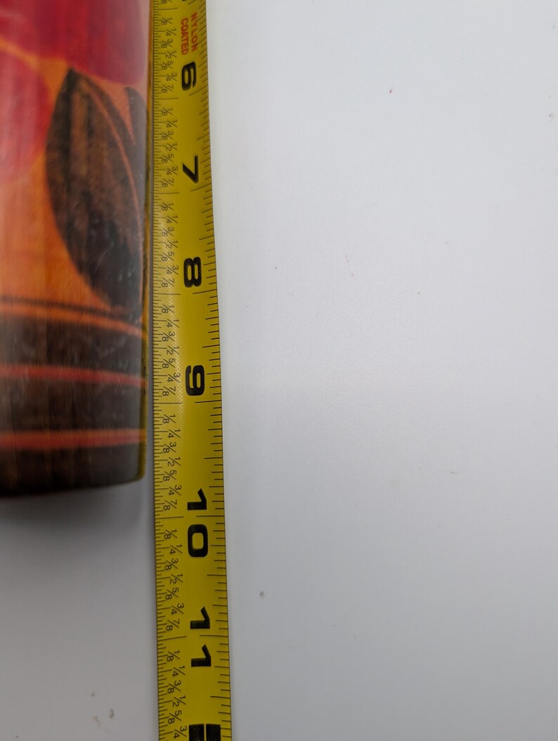 Vintage Japanse houten Kokeshi-pop 10" gesigneerd door kunstenaar afbeelding 8