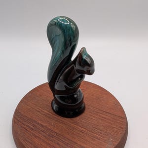 Vintage Handcrafted Glazed Pottery Squirrel Figurine