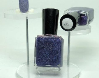 I Am Perfect Micro Glitter Indie Nail Polish Purple Holographic