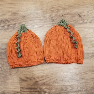 Handmade Knit Acrylic Yarn Pumpkin Hat
