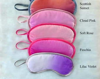 Sleep mask hand painted velvet, various colors, adjustable strap, gifts, READY TO SHIP,Uk