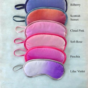 Sleep mask hand painted velvet, various colors, adjustable strap, gifts, READY TO SHIP,Uk