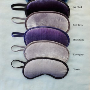 Sleep mask hand painted velvet, various colors, adjustable strap, gifts, READY TO SHIP, Uk