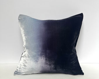 Velvet cushion dark gray velvet 12" sq and 18" sq pillow cover, hand-painted READY TO SHIP, Uk, other sizes available to order