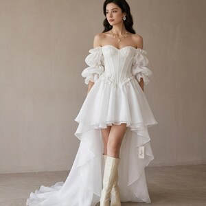 y2k white dress M) 90s/Y2K Lace Bodice Sequin Slip  The Clothing Warehouse and a tiered flounce skirt that layers up dramatically make these y2k dresses a romantic Y2K White Ruched Mini Dress