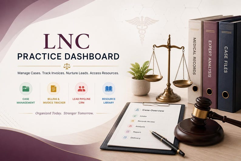 Legal Nurse Consultant Notion Template | Case Management, Invoicing ...