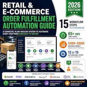 Sistema operativo de automatización de comercio electrónico: Plan de gestión de pedidos en 15 pasos (Shopify, ShipStation)