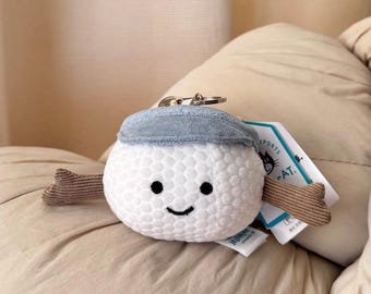 Portachiavi a forma di pallina da golf Jellycat Amuseables – Morbido portachiavi sportivo in peluche, nuovo con etichette e sacchetto antipolvere.
