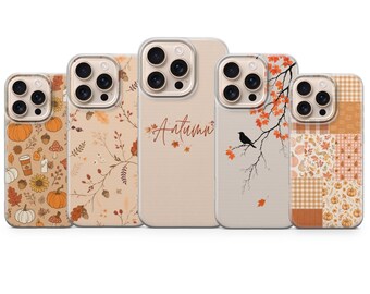 iPhone 17 Pro Max、16e、15、14、13、Samsung S26 Ultra、S25 FE、A57、A56、Pixel 10、9A 用の秋のスマホケースカバー
