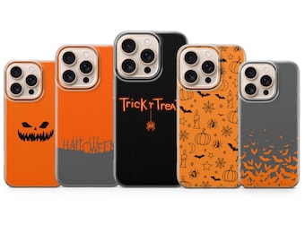 ハロウィン スマホケース パンプキンカバー iPhone 17 Pro Max、16e、15、14、13 & Samsung S26 Ultra、S25 FE、A57、A56、Pixel 10、9A 対応