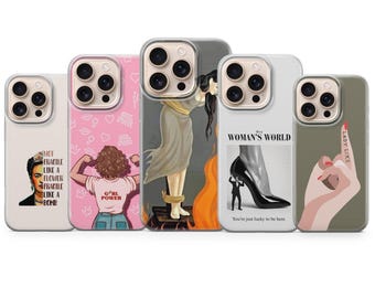 フェミニストスマホケース　父権制と女性の力カバー　iPhone 17 Pro Max、16e、15、14、13、Samsung S26 Ultra、S25 FE、A57、A56、Pixel 10、9A対応