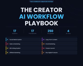 Creator AIワークフロープレイブック ― フレームワーク、ワークフロー設計図、テンプレートを備えたデジタルコンテンツ作成システム