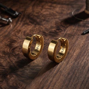 Mens Engraved Hoop Earrings - Etsy