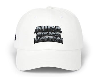 Scratch Text Stacked Logo Classic Dad Cap | Embroidered Baseball Hat