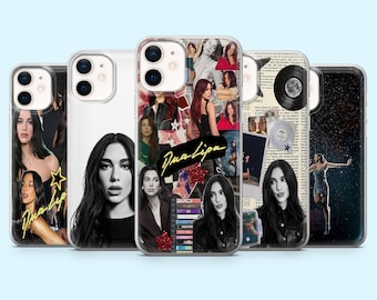 Dua Lipa Phone Case Singer Pop Artist Cover for iPhone 16 Pro, 15, 14, 13, 12, Samsung S25, S24FE, S23, S22, A16, A55, A25, Pixel 9
