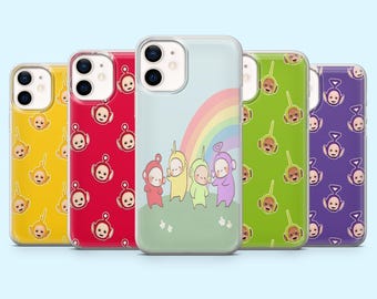 Teletubbies Phone Case Tinky Winky Dipsy Cover for iPhone 16 Pro, 15, 14, 13, 12, Samsung S25, S24FE, S23, S22, A16, A55, A25, Pixel 9
