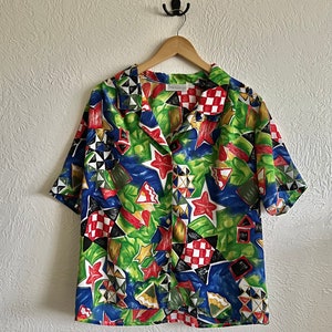 Racing Gamer Button Down - 90s Vintage