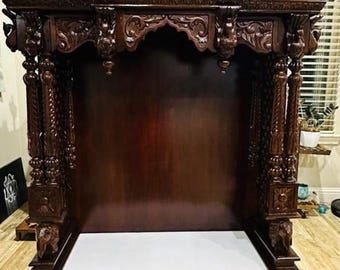 Houten tempel Murti Home Mandir