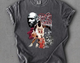 Michael Jordan 90s Graphic Style Comfort Colors T-shirt, Retro Basketball Tee, American Basketball Fan Gifts, Game Day Shirt, Print DTG