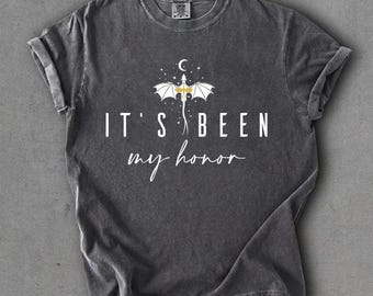 It's Been My Honor Comfort Colors Shirt, Retro Fourth Wing Tshirt, Basgiath War College Shirt, Bookish Tee , Fantasy Book Gift For Her Him