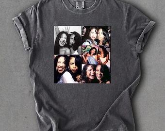 Selena and Aaliyah Comfort Colors T-shirt, 90s R&B Singer Music Lover Shirt, Hiphop Shirt, Fan Gifts Print DTG