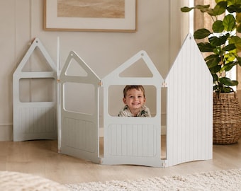 Kids Wooden Indoor Playhouse - Montessori Zig Zag house