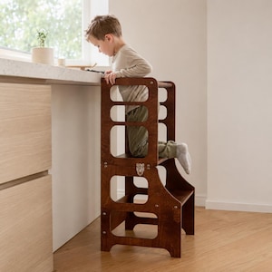 Mid-Century Montessori Foldable Kitchen Tower