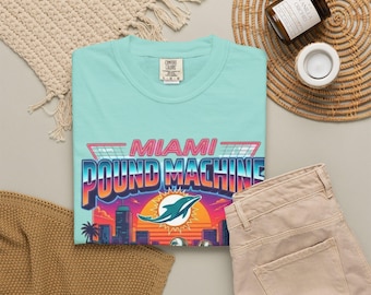 Miami Dolphins Miami Pound Machine Defense retro style 80s themed T Shirt