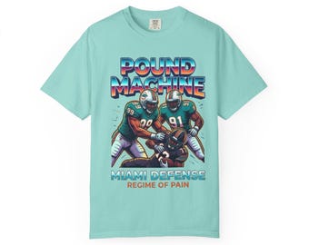 Pound Machine Miami Defense T-shirt | Regime of Pain Football Tee