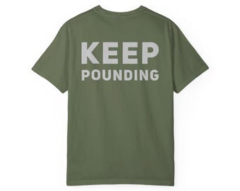 Keep Pounding T-Shirt | Queen City Football EST. 1993, Chest Logo